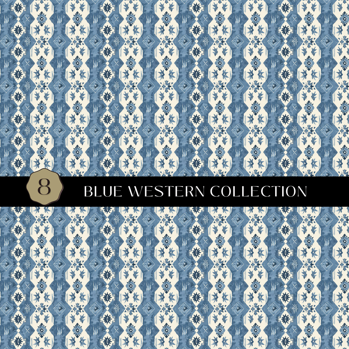 Blue Western Vinyl collection- 12x12 vinyl sheets-16 designs available
