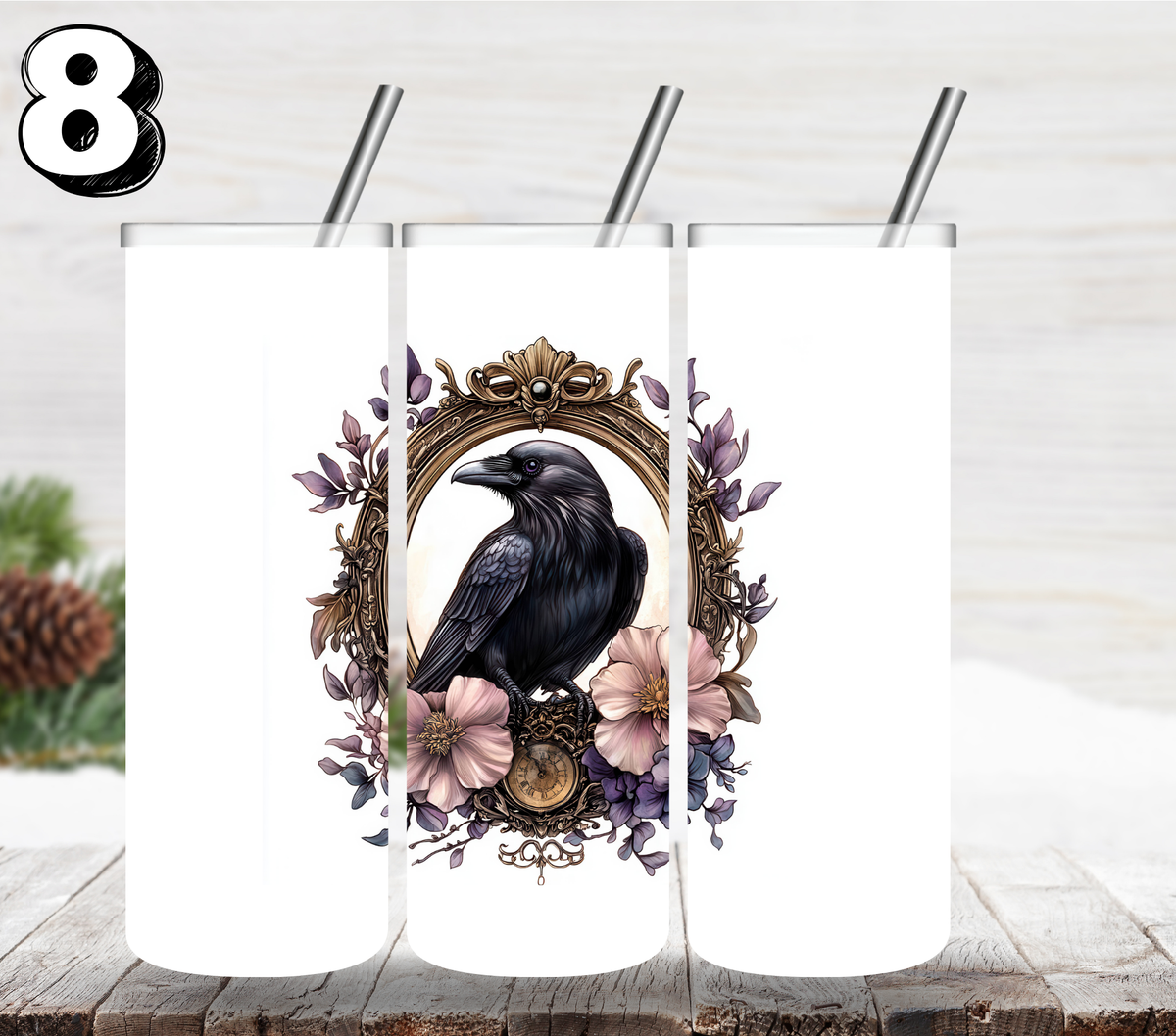 Gothic Raven UV DTF Decal