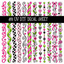 Flock Around UV DTF Decal sheets 11 Designs available
