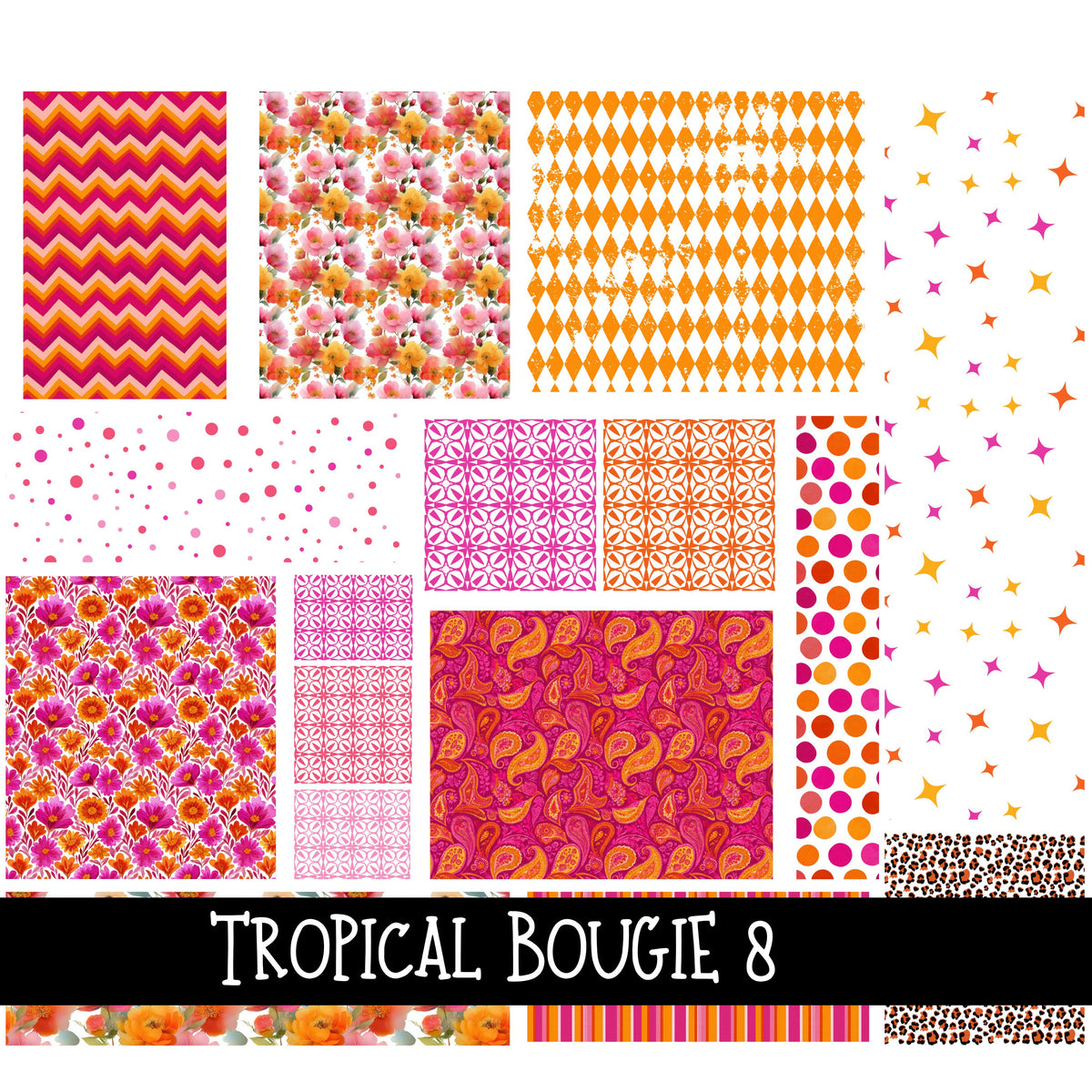 Tropical Bougie UV Decal sheets 8 Designs to choose from