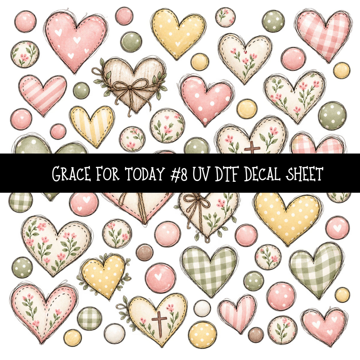 Grace for today UV DTF Decal sheets 12 Designs available