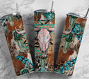 Bull Skull vinyl tumbler wraps- 7 Designs