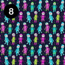 Neon Halloween 12x12 Vinyl Sheets- 10 Designs Available