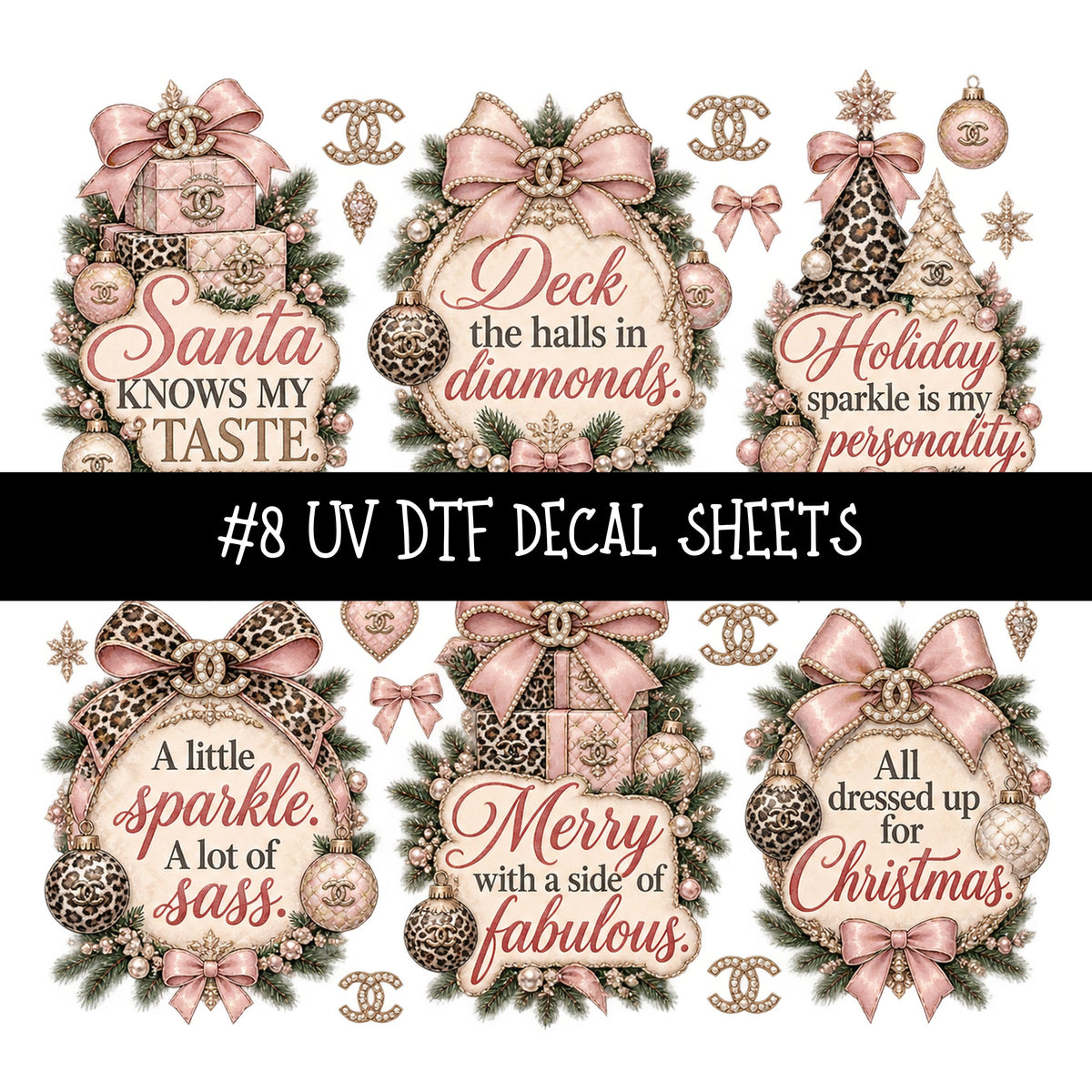 Bougie Nutcracker Chanel UV DTF Decal sheets 11 Designs available