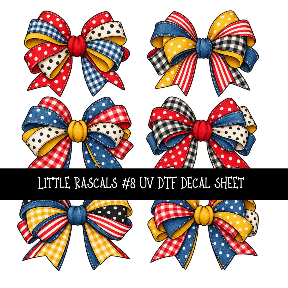 Little Rascals UV DTF Decal sheets 12 Designs available