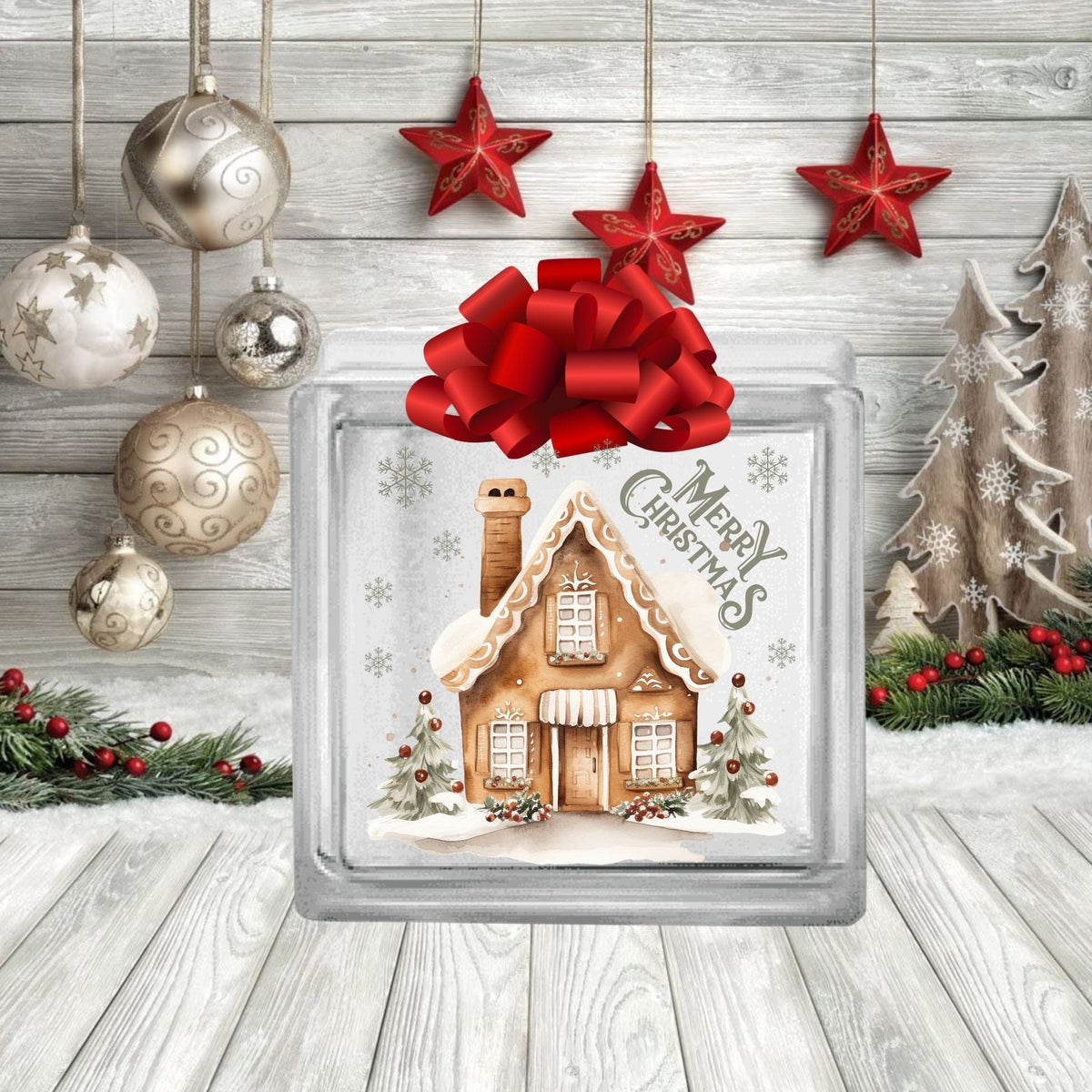 Glass Block Christmas UV Decals- 10 DESIGNS