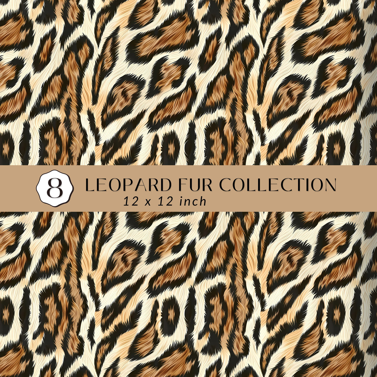 leopard Fur Collection Vinyl collection- 12x12 vinyl sheets-10 designs available