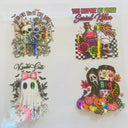 #167  Holographic Halloween 4 inch decals x4