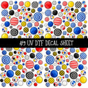 Paint the town UV DTF Decal sheets 13 Designs available