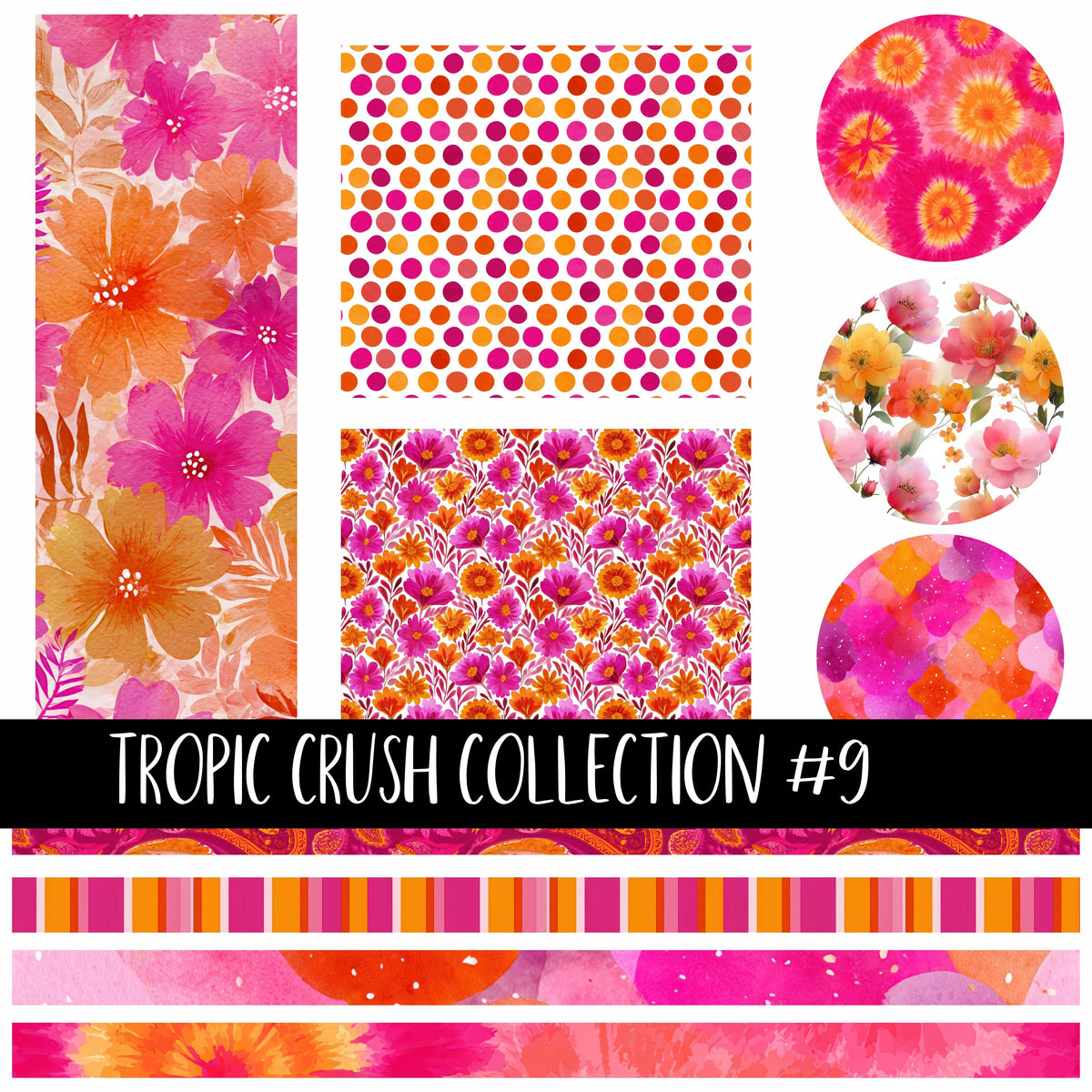 Tropic Crush Collection 14 Coordinating UV Decal sheets to choose from