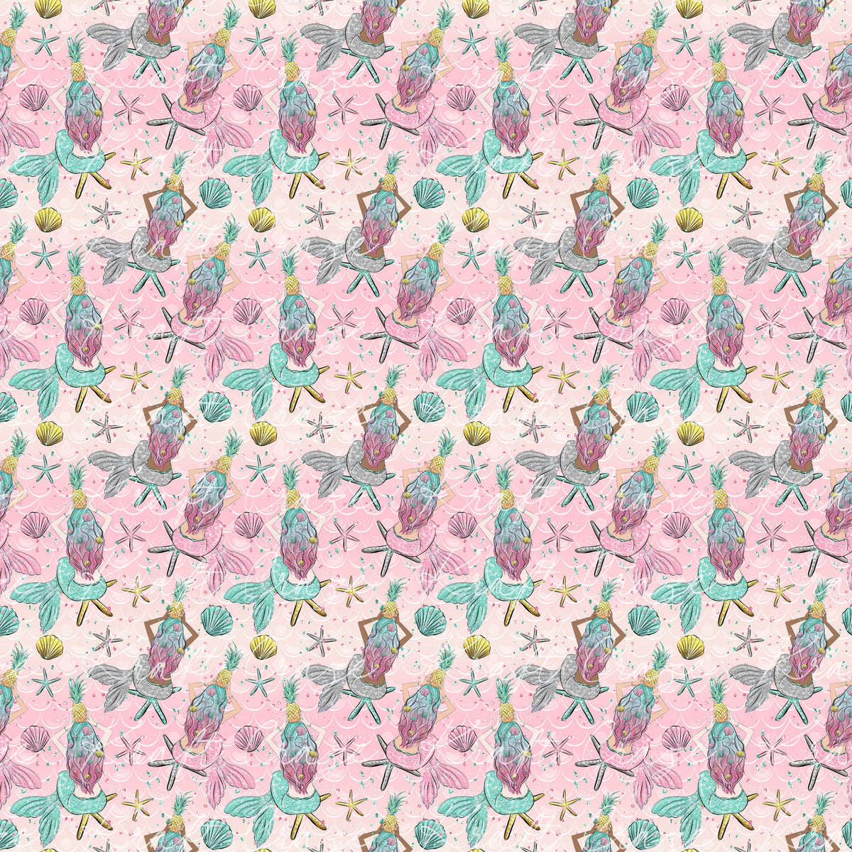 Mermaid Summer Collection 12x12 Vinyl Sheets- 10 Designs Available