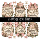 Bougie Nutcracker Chanel UV DTF Decal sheets 11 Designs available