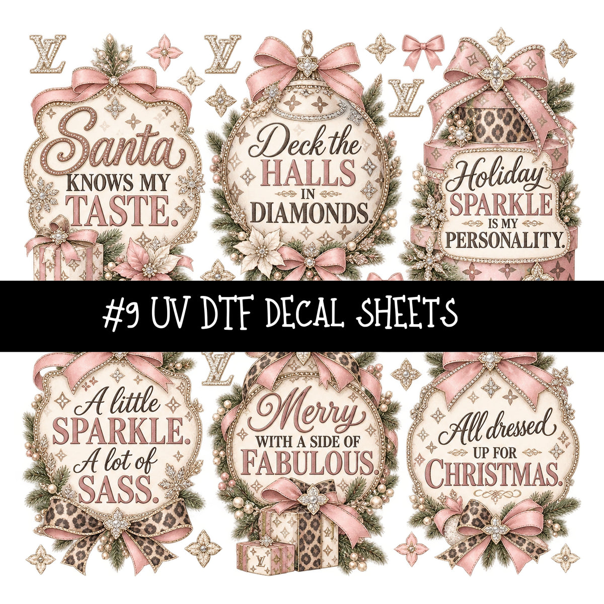 Bougie Nutcracker LV UV DTF Decal sheets 11 Designs available