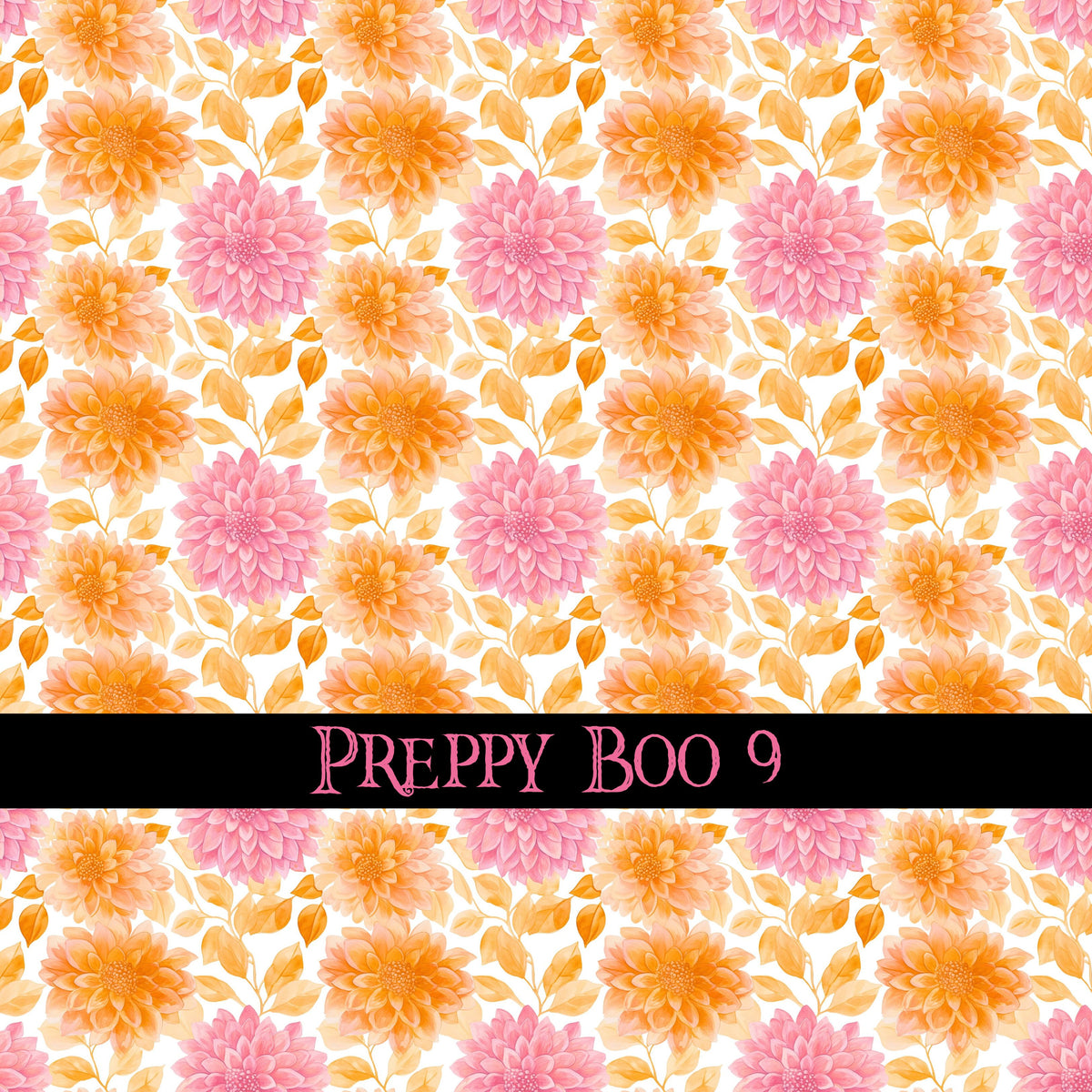 Preppy Boo collection- 12x12 vinyl sheets-10 designs available