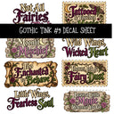 Gothic Tink UV DTF Decal sheets 10 Designs available