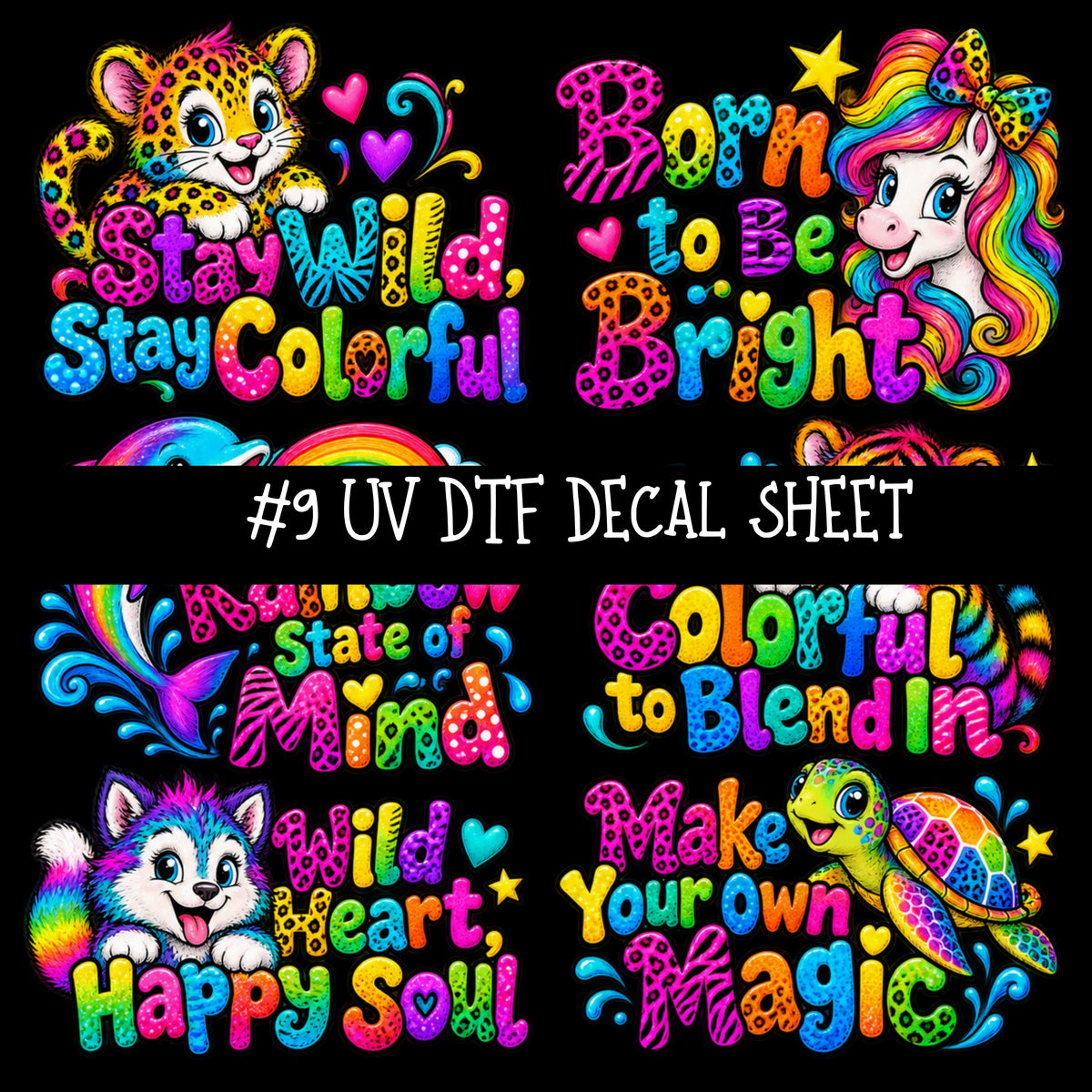 Let's Be Frank UV DTF Decal sheets 11 Designs available