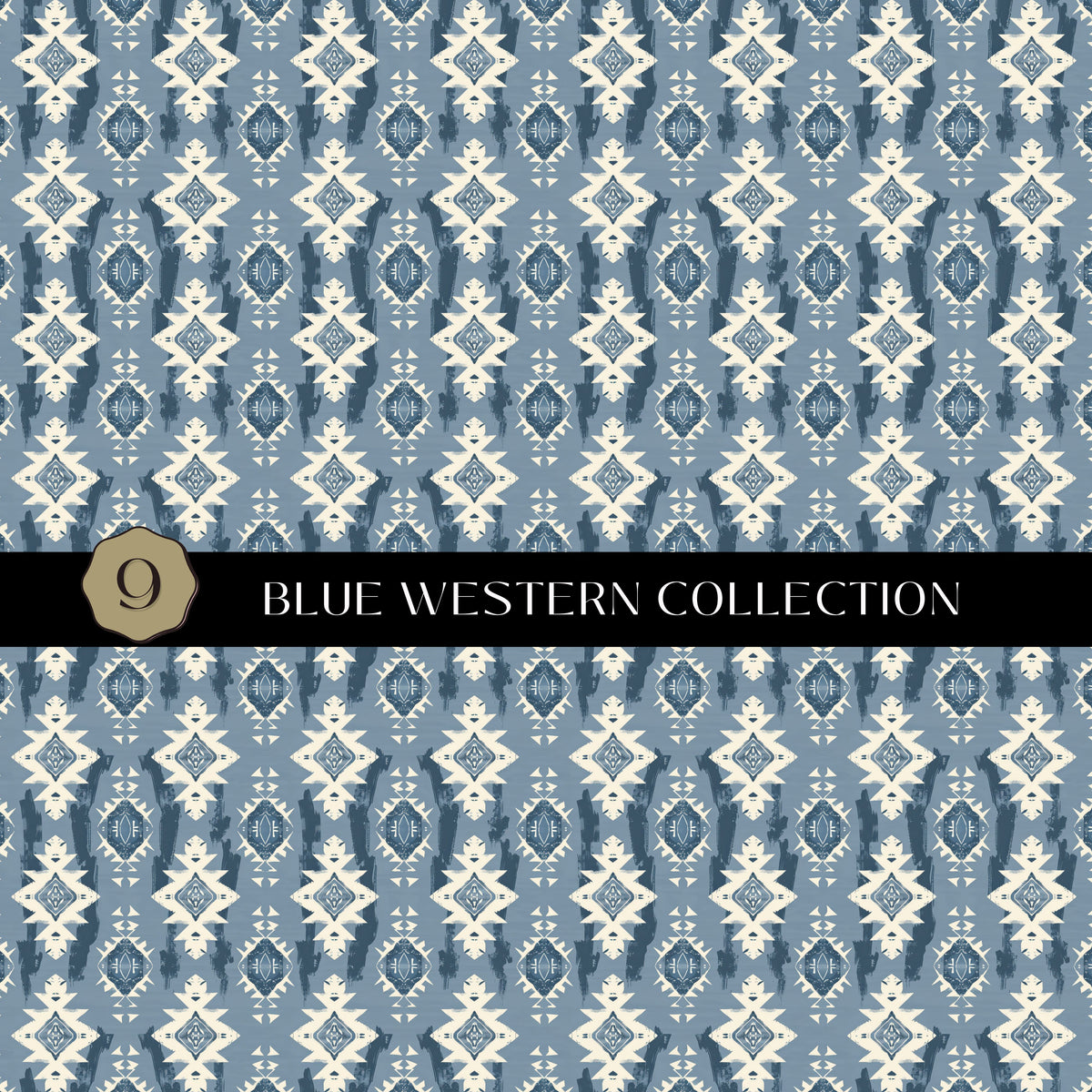 Blue Western Vinyl collection- 12x12 vinyl sheets-16 designs available
