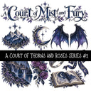 A Court of Thorns and Roses Series UV DTF Decal sheets 7 Designs available