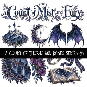 A Court of Thorns and Roses Series UV DTF Decal sheets 7 Designs available