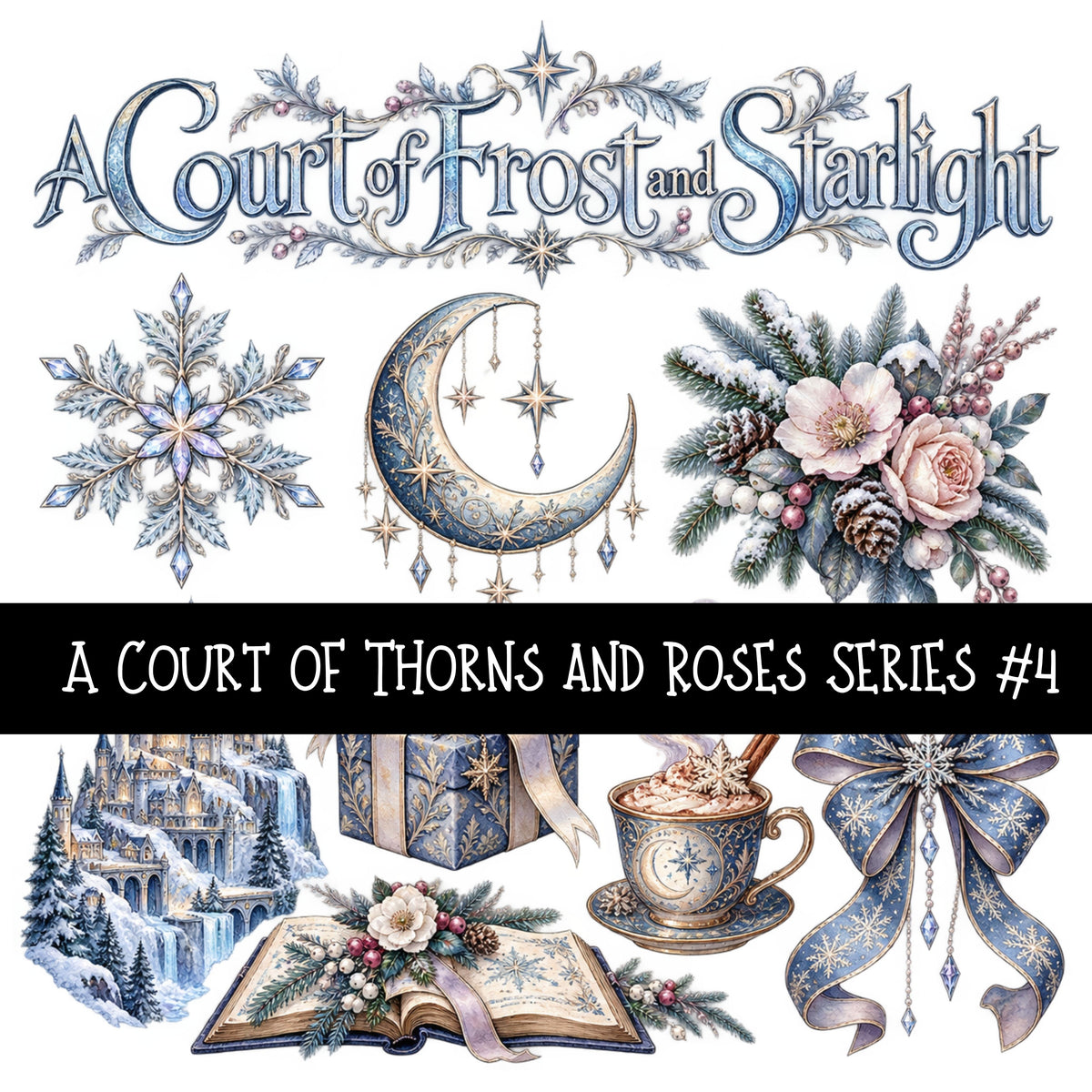 A Court of Thorns and Roses Series UV DTF Decal sheets 7 Designs available