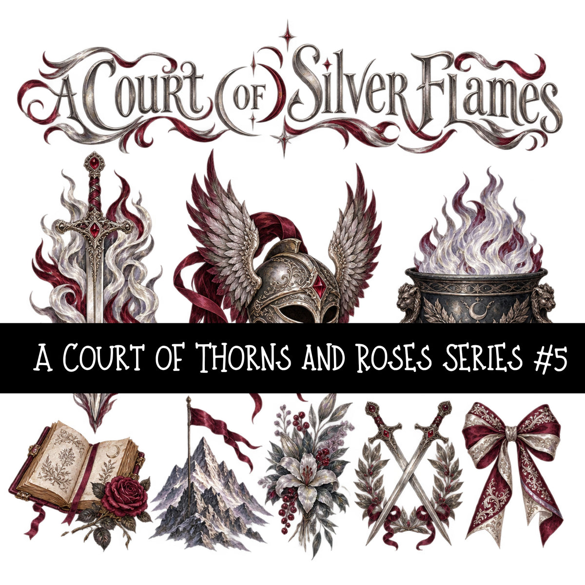 A Court of Thorns and Roses Series UV DTF Decal sheets 7 Designs available