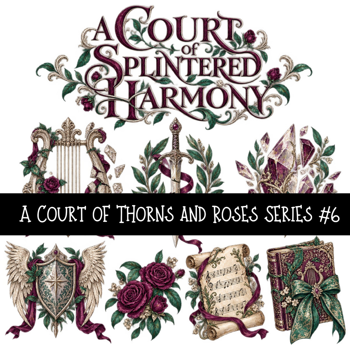 A Court of Thorns and Roses Series UV DTF Decal sheets 7 Designs available