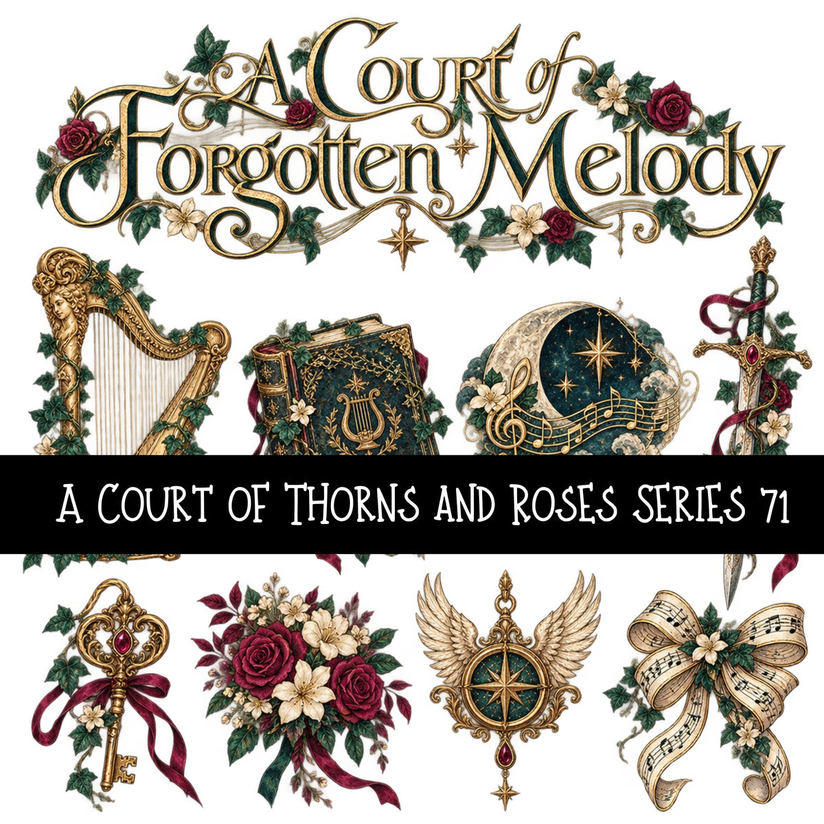 A Court of Thorns and Roses Series UV DTF Decal sheets 7 Designs available
