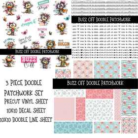 Buzz Off Doodle Patchwork Set
