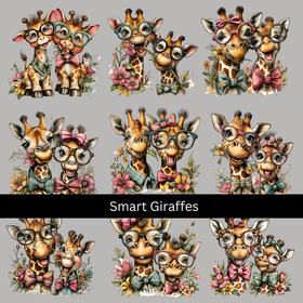 Smart Giraffes UV DTF Decal sheets