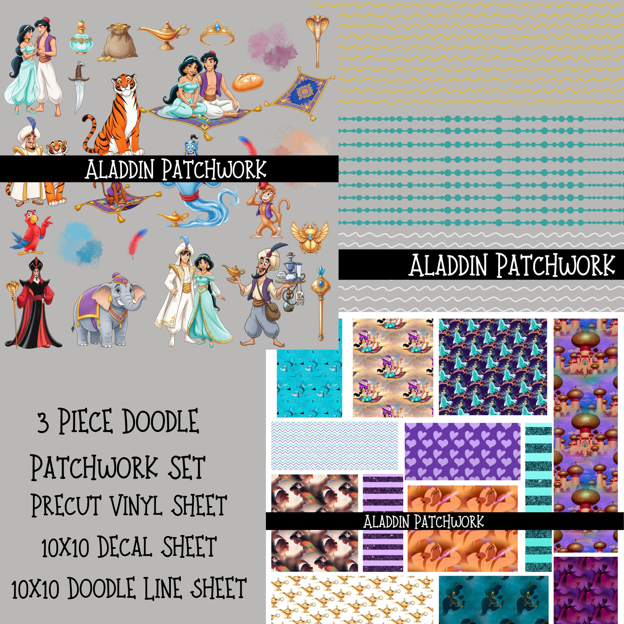 Aladdin Doodle Patchwork Set – Kraft Craze