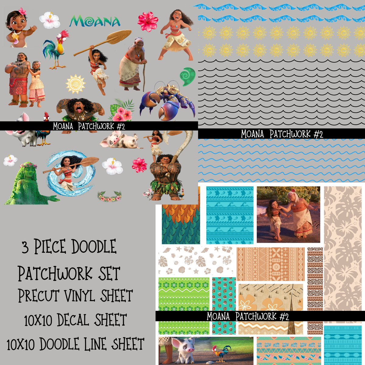 Moana Doodle Patchwork
