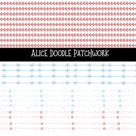 Alice UV DTF Doodle Patchwork Set