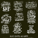 Alice Quotes #2 UV DTF Decal sheets 5 Color Options  available