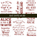 Alice Quotes #3 UV DTF Decal sheets 5 Color Options  available