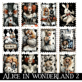 Alice in Wonderland UV DTF Decal Sheets 10 sheet designs