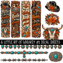A little bit of whiskey Torn Pages UV DTF Decal sheets 5 Designs available