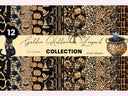 Golden Halloween Leopard Collection 12x12 Vinyl Sheets-12 Designs Available