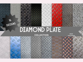 Diamond Plate Collection Vinyl collection- 12x12 vinyl sheets-16 designs available