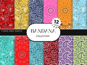 Bandana Collection Vinyl collection- 12x12 vinyl sheets-12 designs available