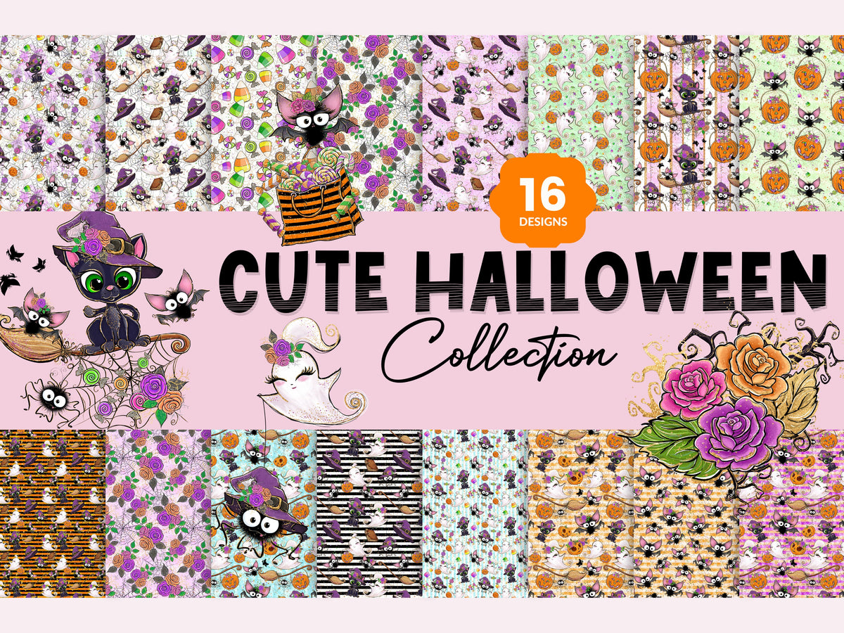Cute Halloween Collection Vinyl collection- 12x12 vinyl sheets-16 designs available