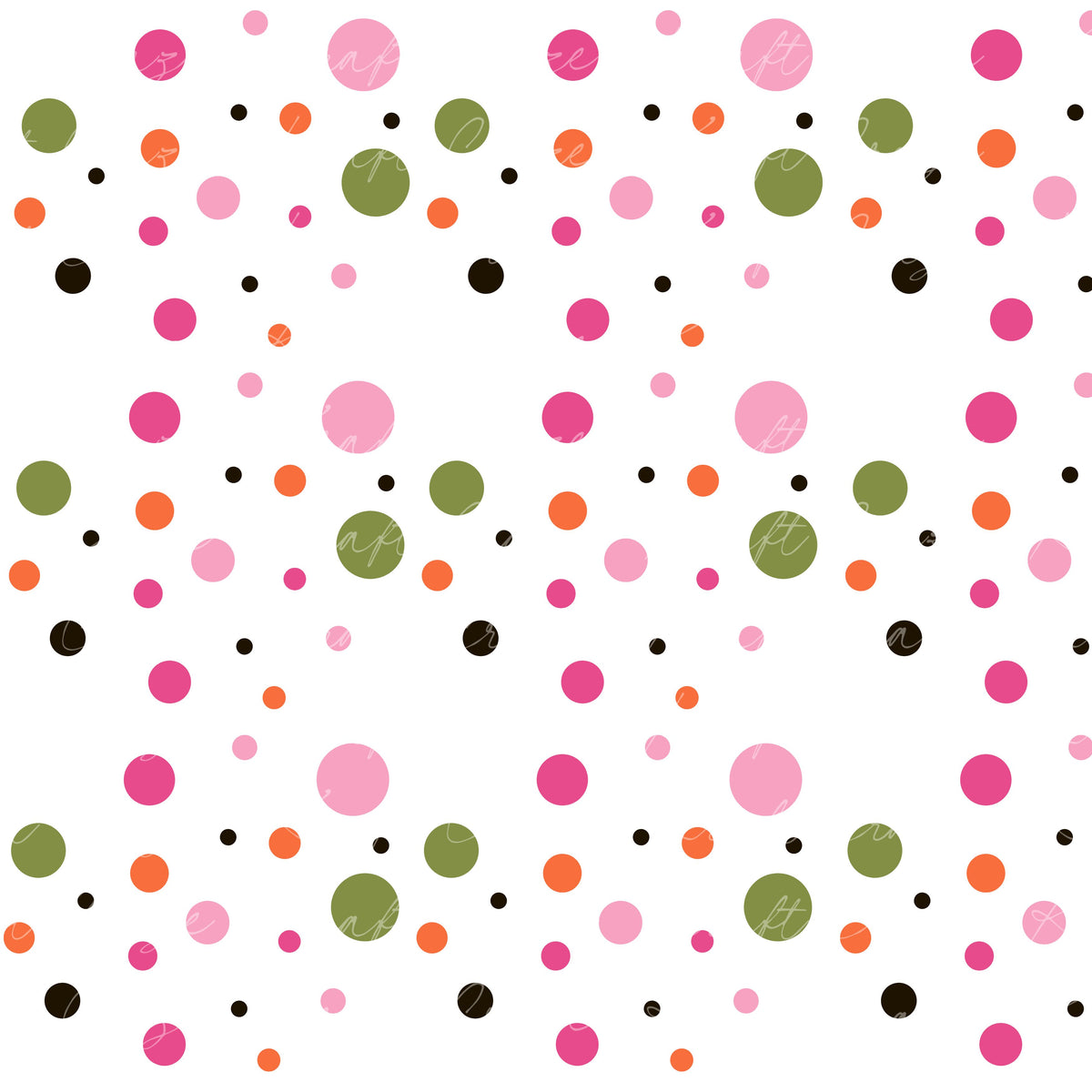 All the Polka Dots UV DTF Decal accent Sheet 10x10 3 Color options