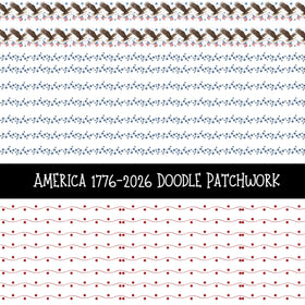 America 1776-2026 Doodle Patchwork Set
