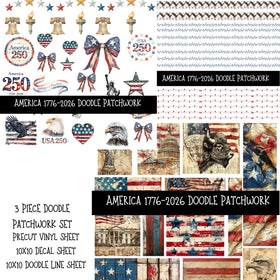 America 1776-2026 Doodle Patchwork Set