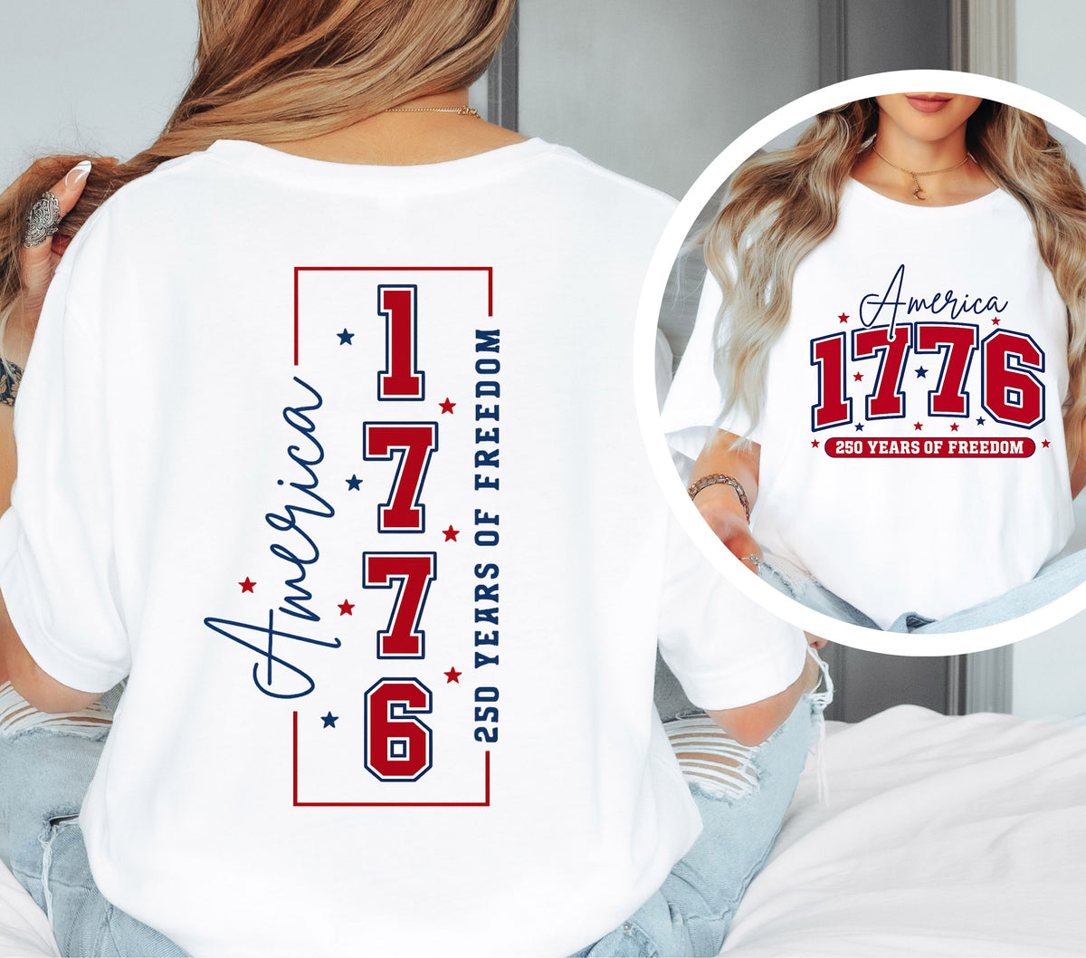 America 1776 DTF Transfers 2 styles avaialble