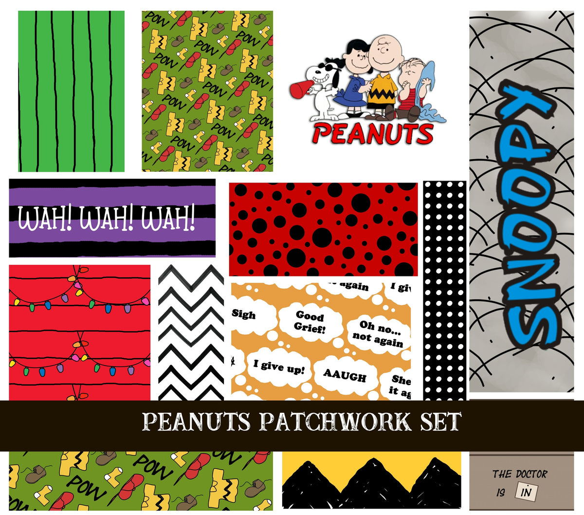 Peanuts Doodle Patchwork Set