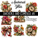 Anchors and Compass UV DTF Decal sheet 2 Designs to choose from