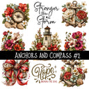 Anchors and Compass UV DTF Decal sheet 2 Designs to choose from