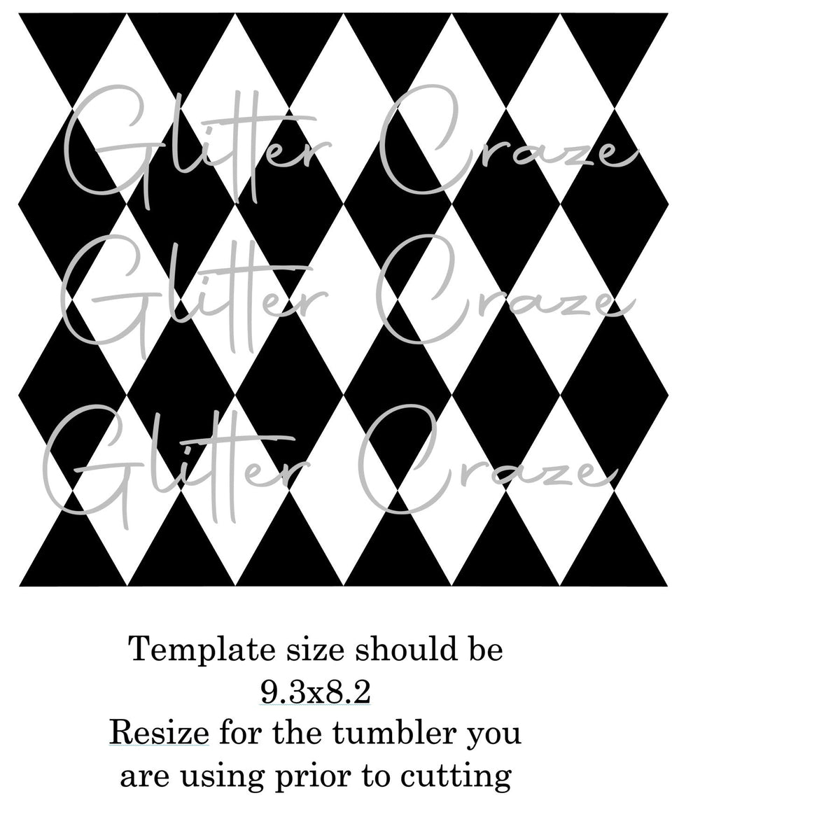 Argyle 20oz Straight Template SVG