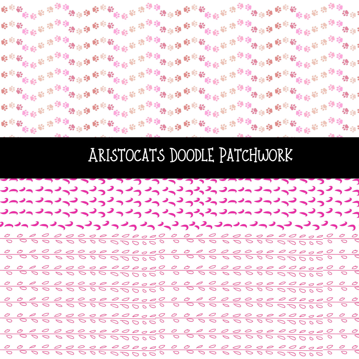 Aristocats Doodle Patchwork Set