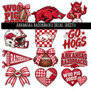 Arkansas Razorbacks UV DTF Decal sheet